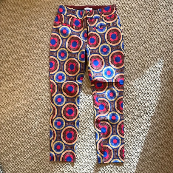 Anthropologie “essential slim” ankle pants, multicolor print, 2. - Picture 1 of 7